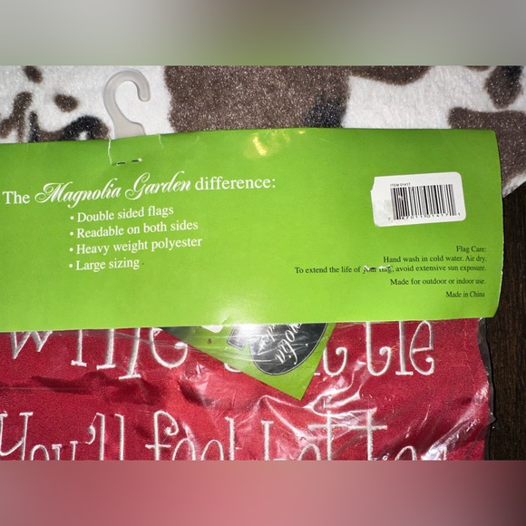 Magnolia Gardens: Wine and Little Double Sided Garden Flag - Picture 3 of 3